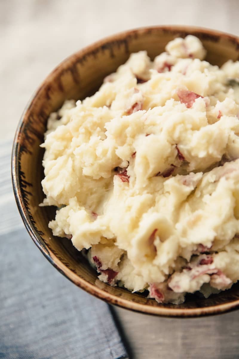 Stovetop Rustic Garlic Mashed Potatoes