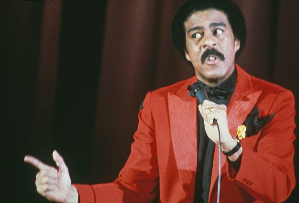 American comedian Richard Pryor (1940 – 2005) during a stage show, circa 1977. (Photo by Fotos International/Getty Images)