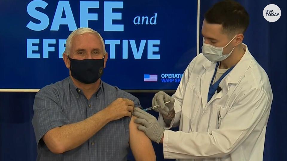 Vice President Mike Pence received the COVID-19 vaccine on December 18.