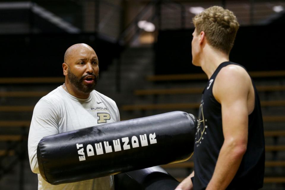 Purdue assistant coach Brandon Brantley during practice, Tuesday, Sept. 28, 2021 at Mackey Arena in West Lafayette.