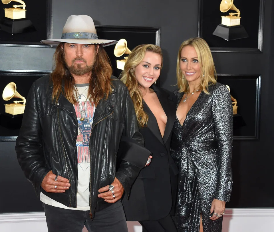 Miley Cyrus, Tish Cyrus, Billy Ray Cyrus.