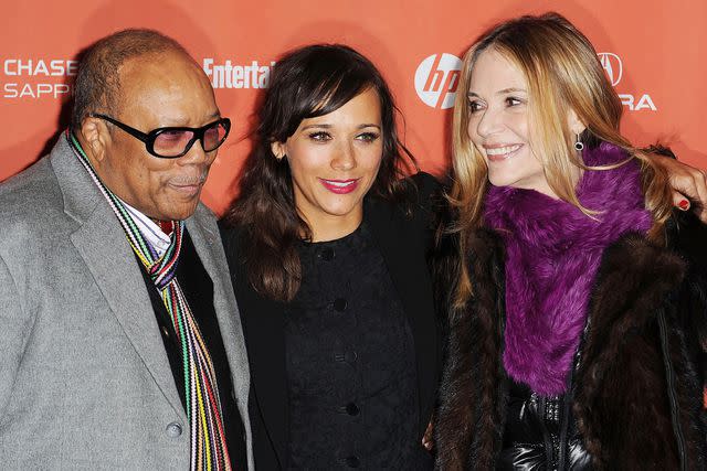 <p>C Flanigan/FilmMagic</p> Quincy Jones, Rashida Jones and Peggy Lipton arrive at 'Celeste And Jesse Forever' at the Eccles Center Theatre during the 2012 Sundance Film Festival on January 20, 2012.