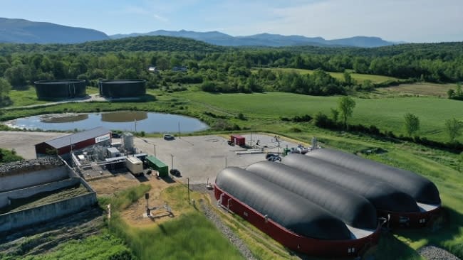 A Vanguard Renewables farm-powered anaerobic digester in Salisbury, Vermont.