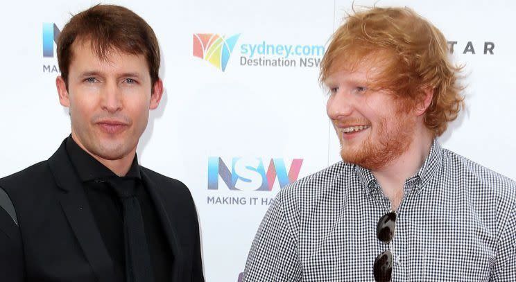 James Blunt joked that he would love a knighthood and it is believed Ed Sheeran was in the crossfire. Photo: Getty