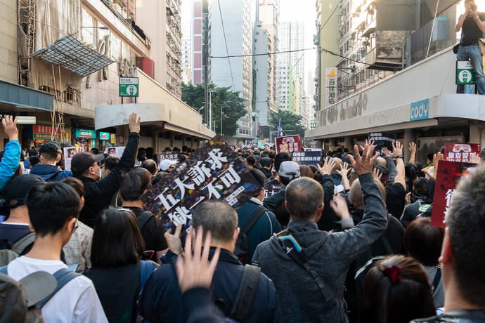 中國一旦強行通過國安法，香港的人權將沒有保障。(Photo by doctorho on Flicker under Creative Commons license) 