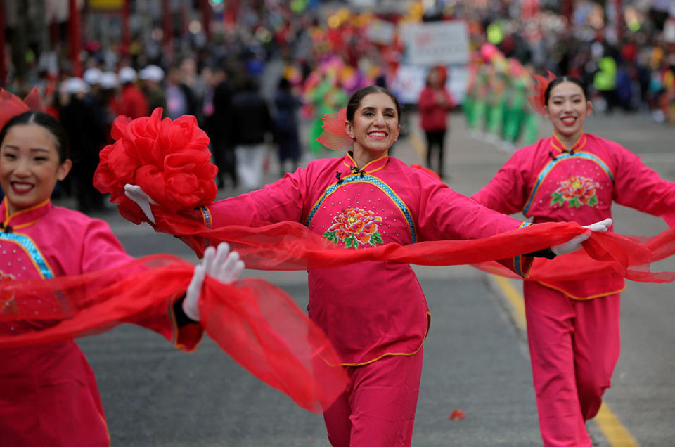 溫哥華的春節遊行（Photo by Liang Sen/Xinhua, Image Source : Getty Editorial）