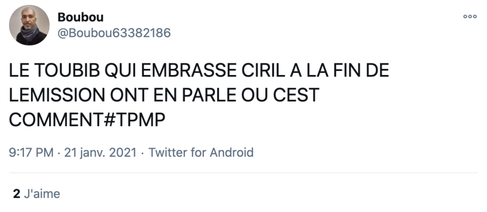 À la fin de Touche pas à mon poste, Patrick Pelloux a pris Cyril Hanouna dans ses bras... Un geste qui a scandalisé les internautes.