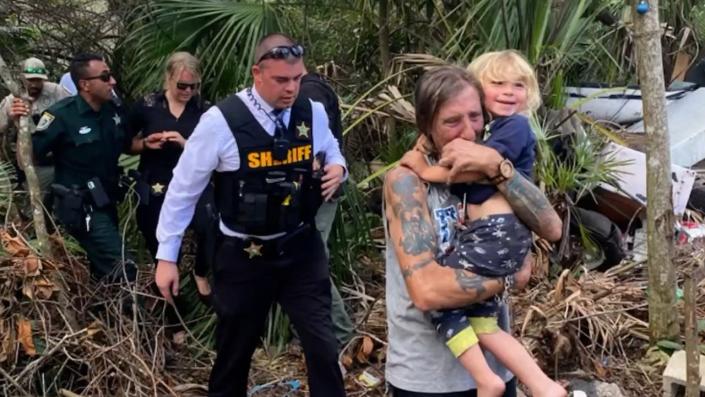 boy reunited with father