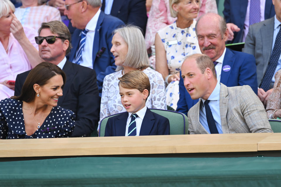 The Duke and Duchess of Cambridge brought their son Prince George along. (Getty Images)