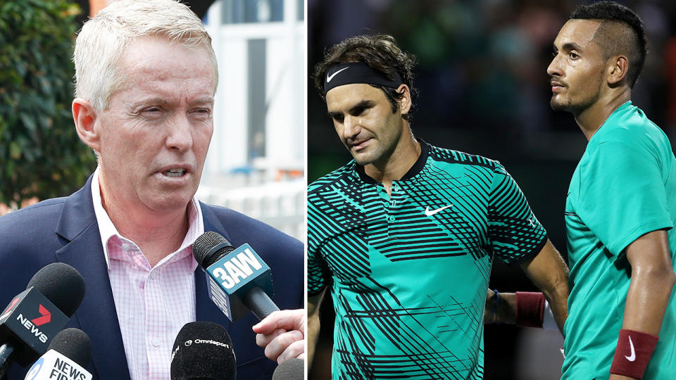 Craig Tiley, pictured here speaking to media at the Australian Open in January.