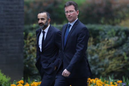 Britain's Attorney General Jeremy Wright arrives in Downing Street in London, Britain, April 12, 2018. REUTERS/Simon Dawson