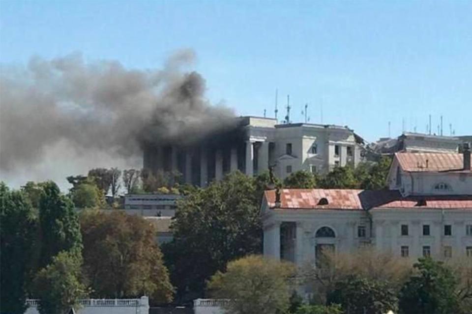 Russian Black Sea fleet in Sevastapol HQ after shelling attack by Ukraine’s forces (Sourced)