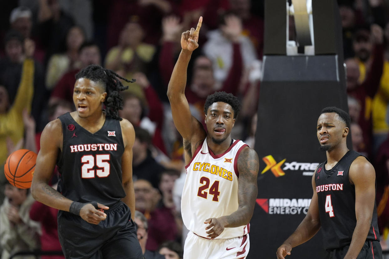 Iowa State handed Houston its first loss of the season on Tuesday night in Ames.