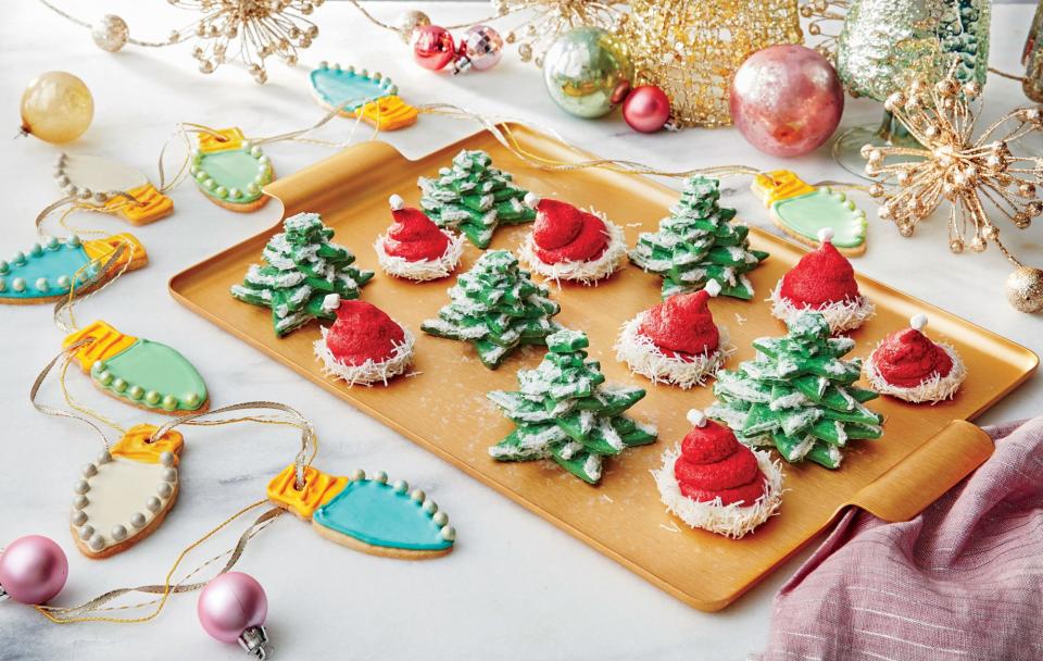 Red Velvet Santa Hat Meringue Cookies