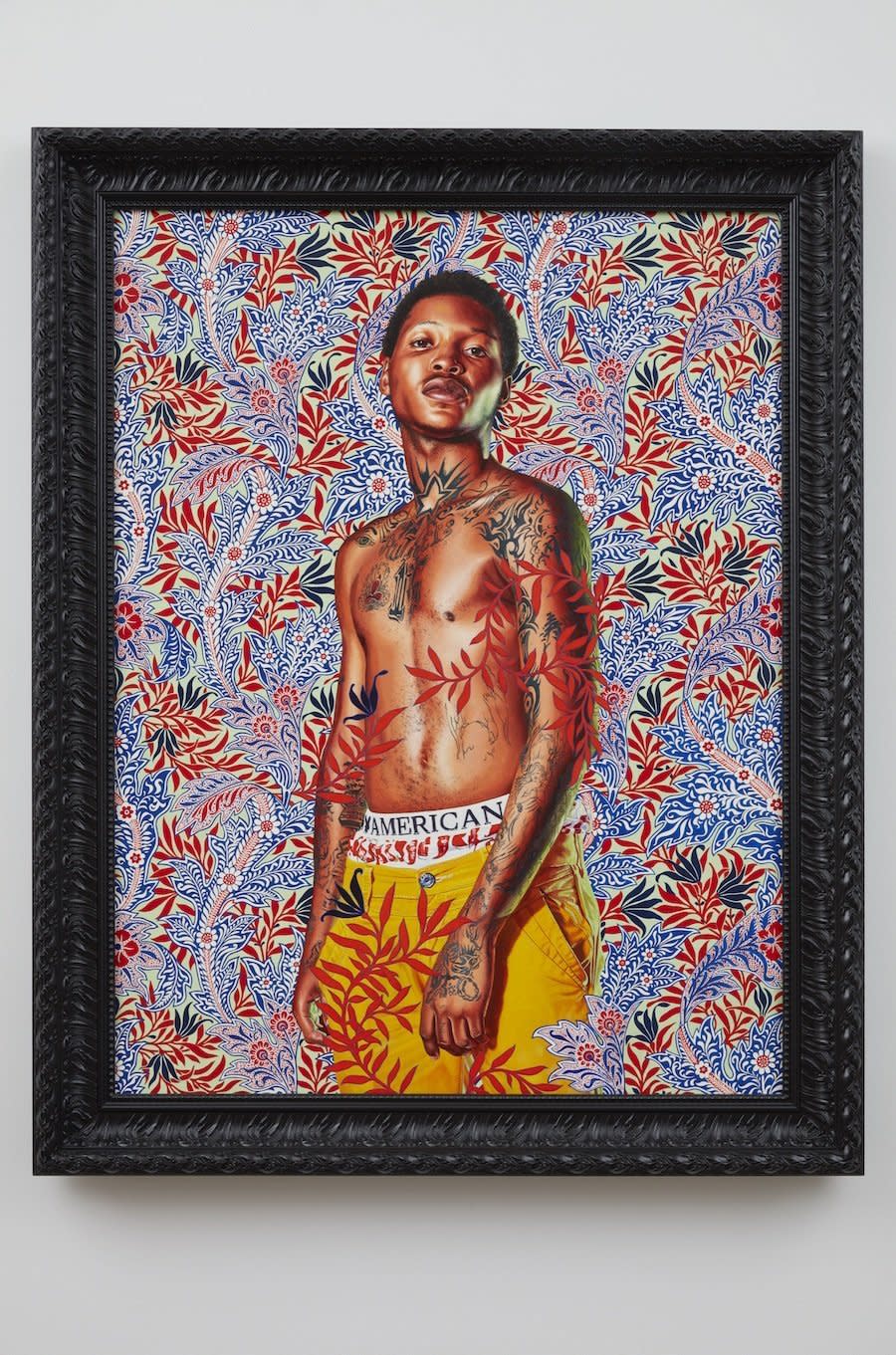 Kehinde Wiley, "Mrs. Charles E. Inches," 2013, oil on linen (Photo: Courtesy: Sean Kelly New York)