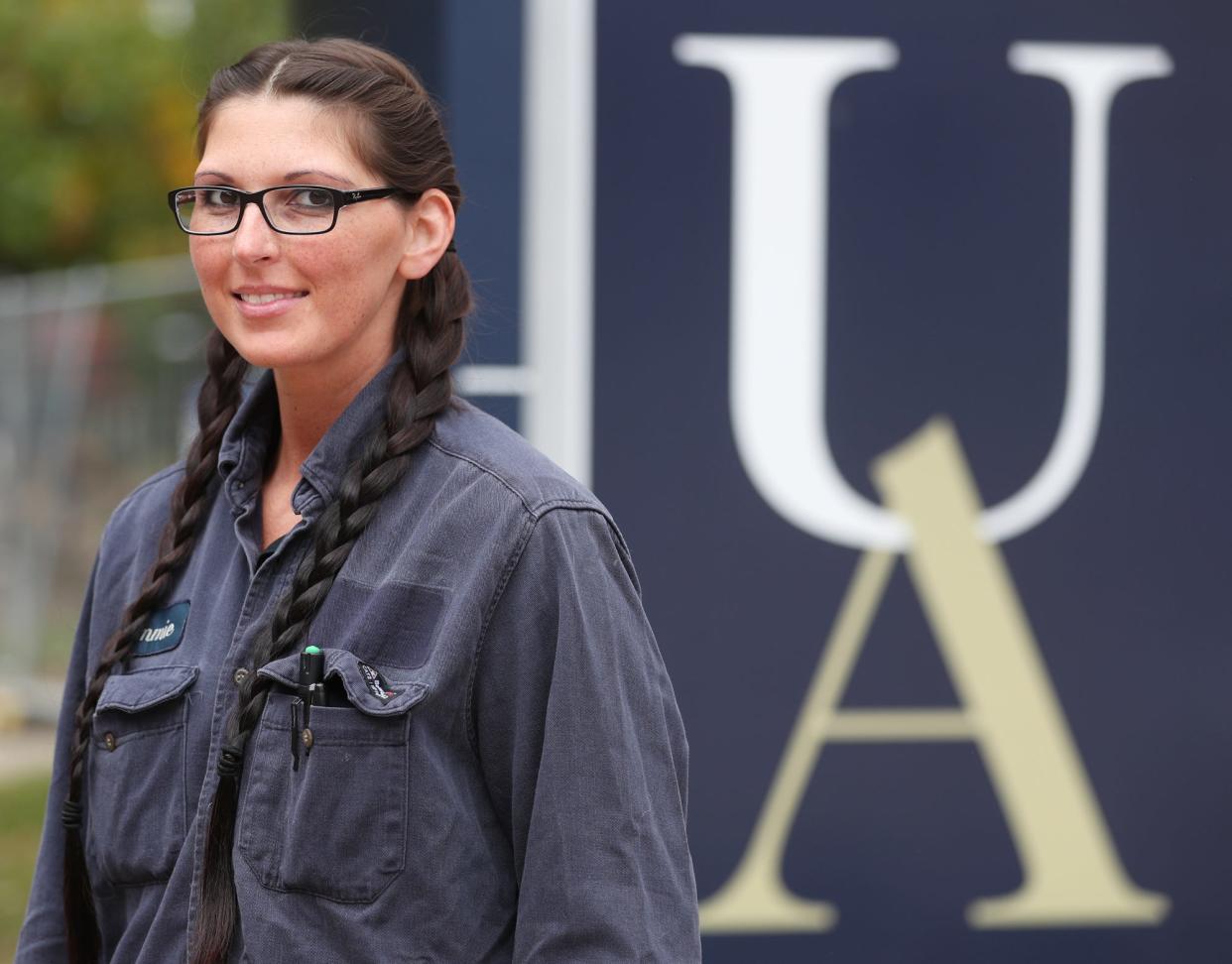 Sammie Jo Funk, 33, a University of Akron business management major, is one of the first UA students to complete online certificate courses offered to students for free through Coursera.