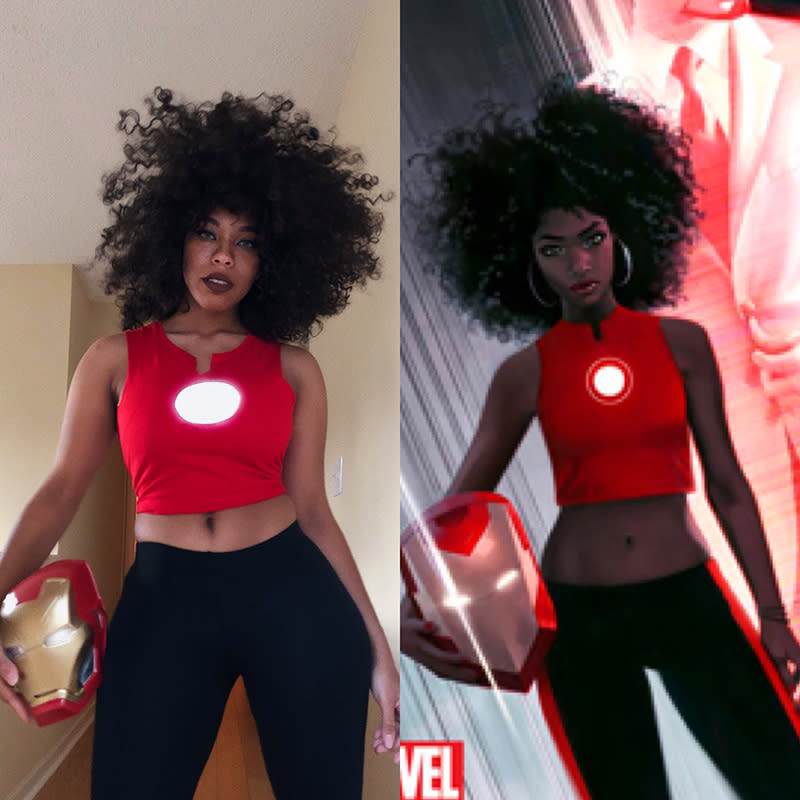 Kiera Please cosplaying Riri Williams from<em> Ironheart</em>. (Photo: Courtesy of Kiera Please)