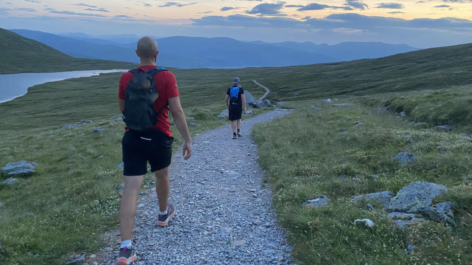 Three Peaks Challenge: dawn on the way up Ben Nevis