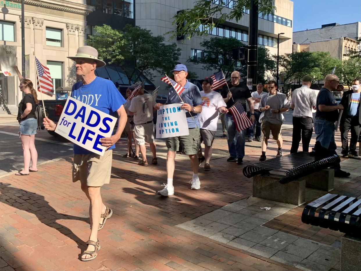 Scene from an anti-abortion rally in Manchester, New Hampshire in June of 2022.