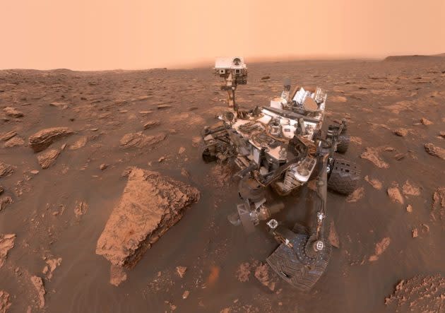 NASA’s Curiosity rover took this selfie in June 2018 by capturing a series of pictures with a camera mounted on its robotic arm. (NASA / JPL-Caltech Photo)