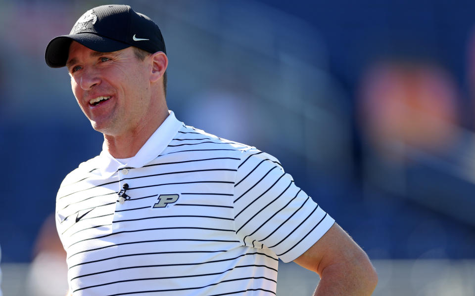Drew Brees suffered a dislocated shoulder, torn labrum and rotator cuff injury in 2005 with the San Diego Chargers, something he's still feeling today. (Mike Ehrmann/Getty Images)