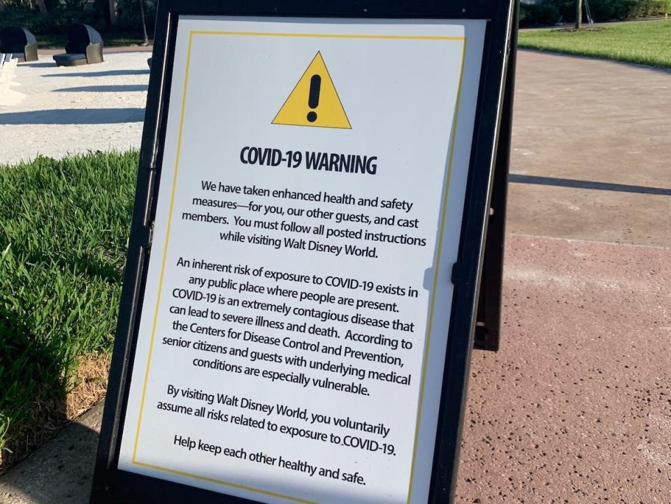 Disney World COVID warning