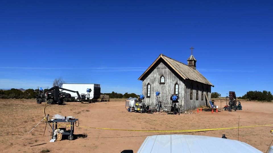 The set of Rust just outside of Santa Fe, New Mexico, where the shooting occurred (Santa Fe County Sheriff's Office/ZUMA Press Wire Service/Shutterstock)