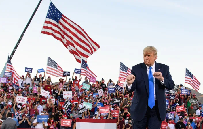 Former President Donald Trump at a rally in Carson City, Nev.