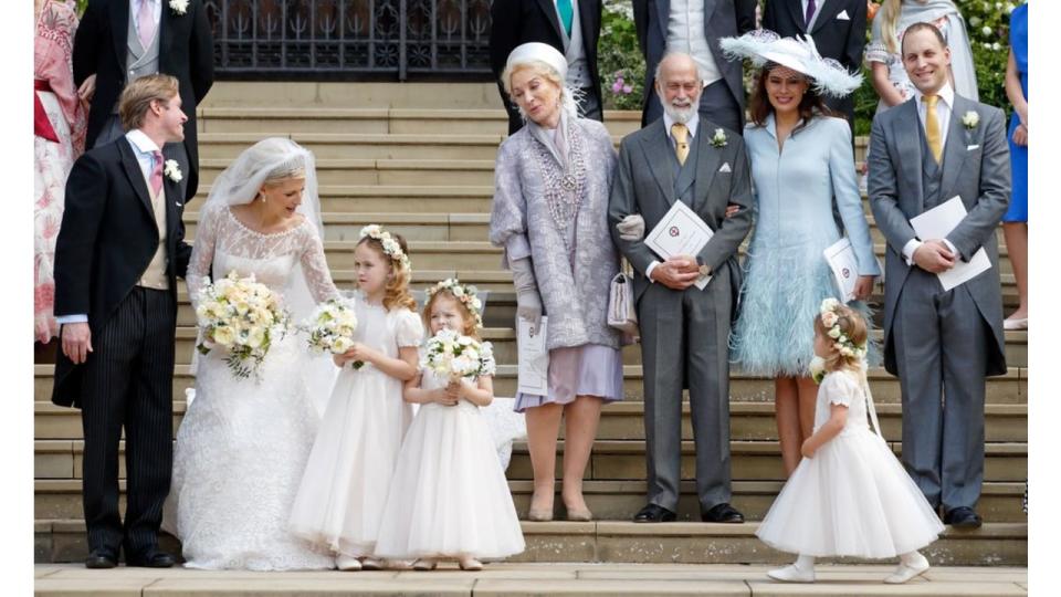 Sophie's daughters Maud and Isabella were bridesmaids at Lady Gabriella's wedding