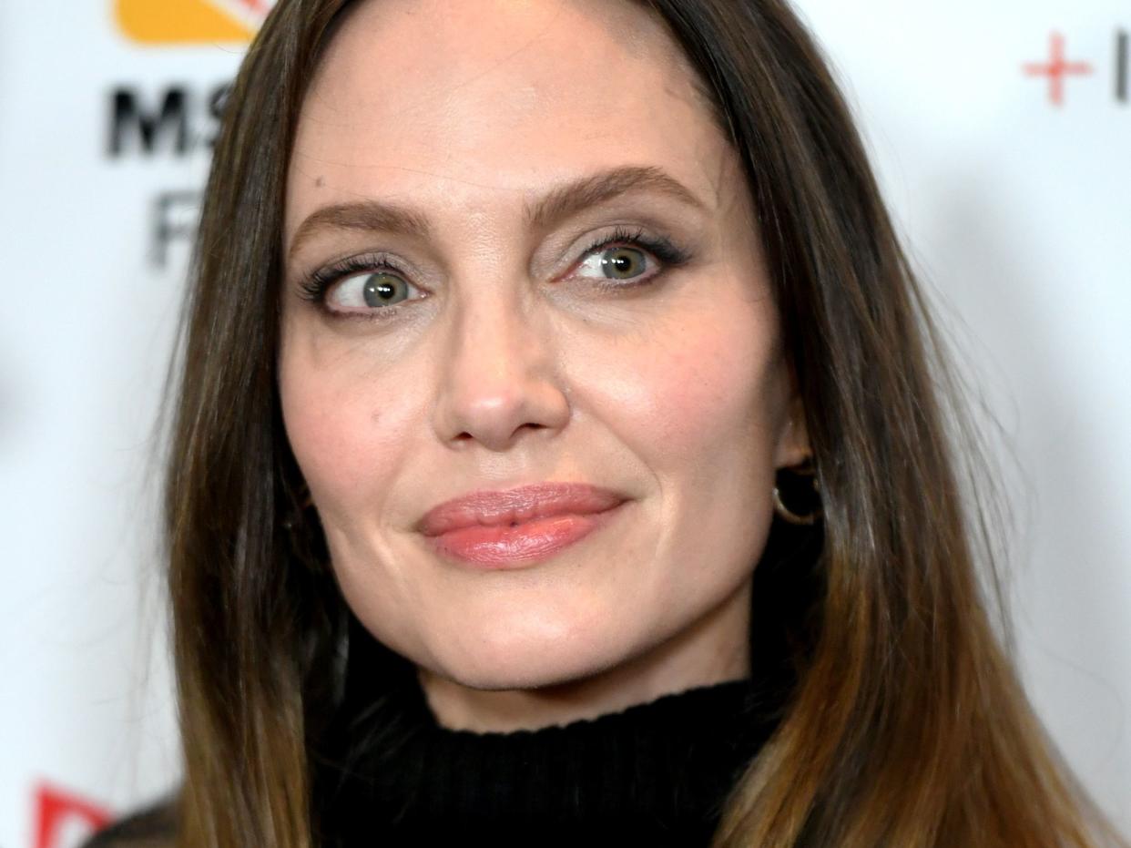 LOS ANGELES, CALIFORNIA - NOVEMBER 18: Actress Angelina Jolie attends the Los Angeles premiere of MSNBC Films' 