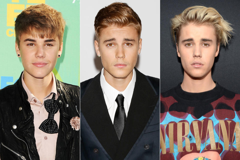 Bieber's Hair Changes