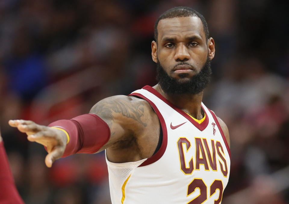 LeBron James wants everyone to just pump the brakes for a minute. And to stop asking him questions. (AP)