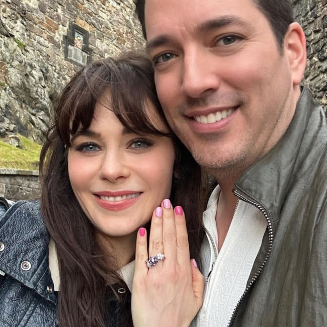 Zooey Deschanel y Jonathan Scott en la foto que han subido a Instagram credit:Bang Showbiz