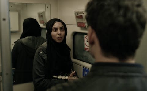 Nadia Ali is confronted by Sgt David Budd in Bodyguard - Credit: BBC