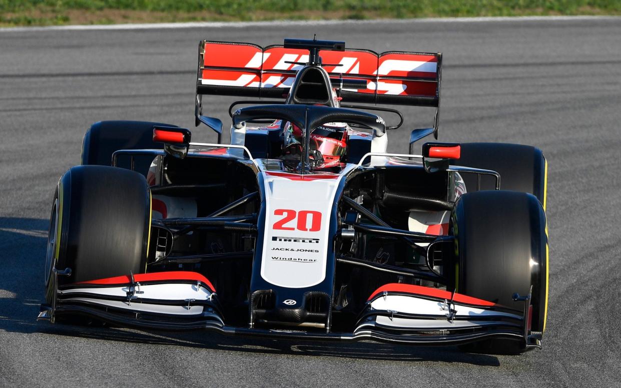 Kevin Magnussen of Denmark driving the (20) Haas F1 Team VF-20 Ferrari on track during day one of Formula 1 Winter Testing at Circuit de Barcelona-Catalunya on February 19, 2020 in Barcelona, Spain - Rudy Carezzevoli/Getty Images