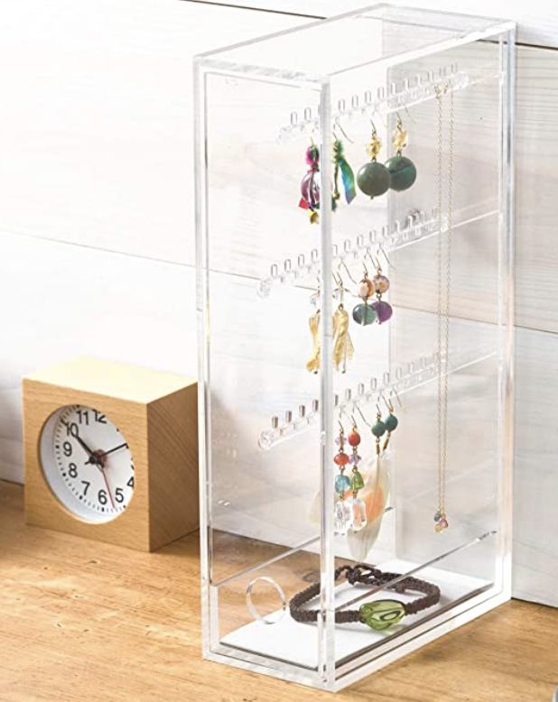 Muji Acrylic Stand for Pierced Earrings and Necklace. PHOTO: Amazon