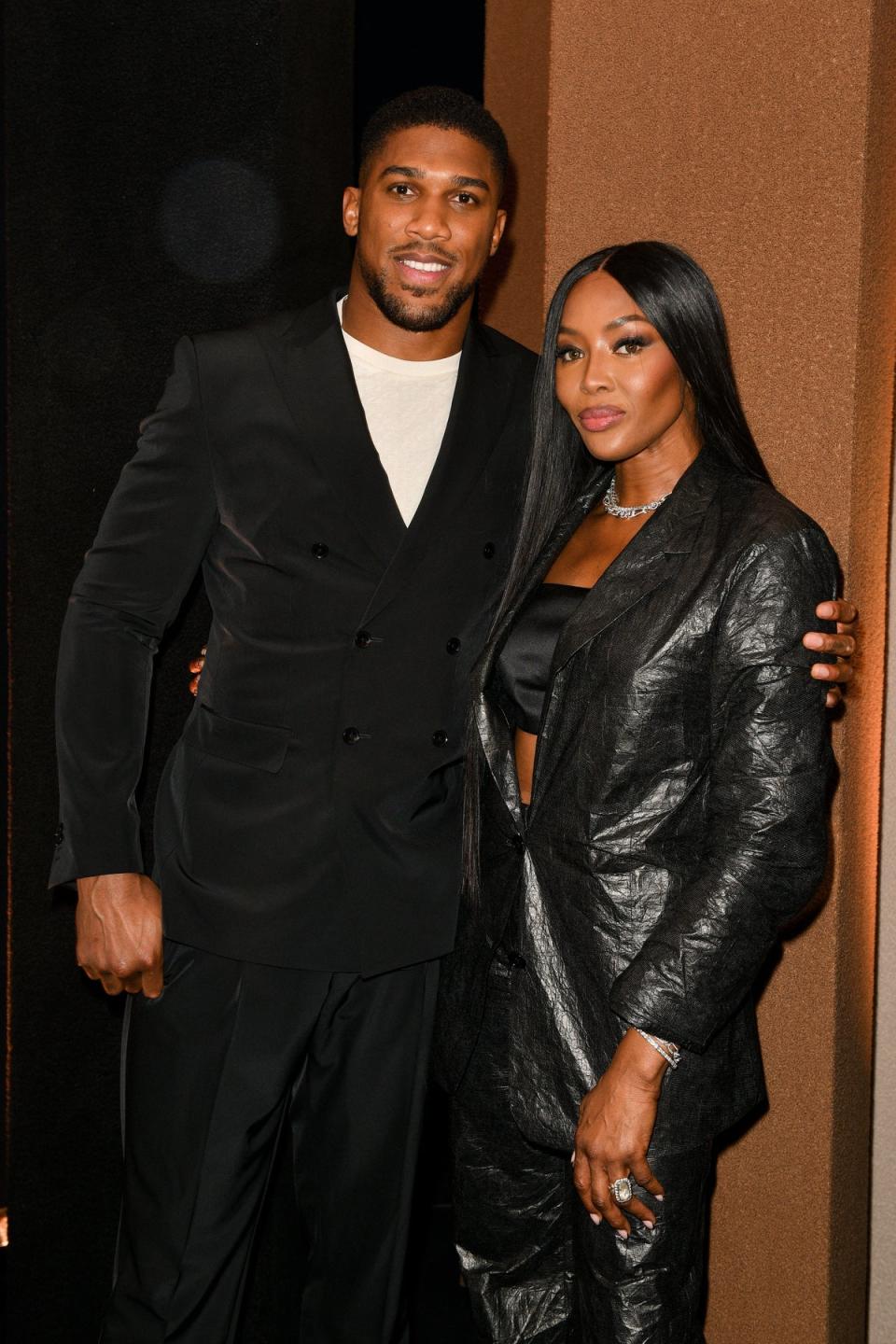 Anthony Joshua and Naomi Campbell (Dave Benett)