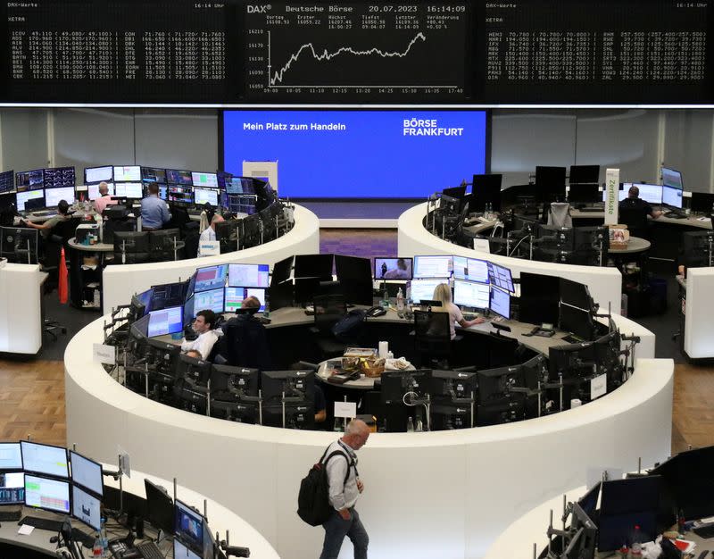 German share price index DAX graph is pictured at the stock exchange in Frankfurt