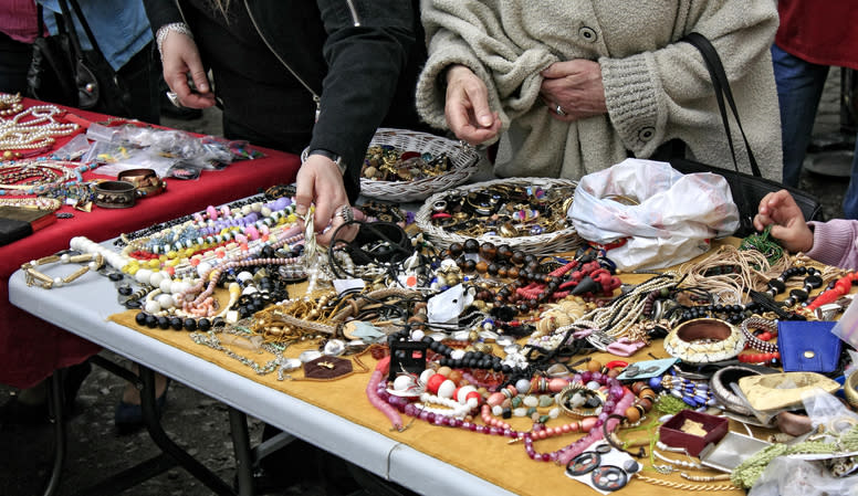 People at a flea market