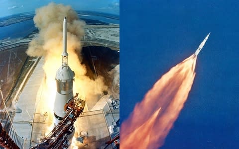 ‘We have a lift-off’: 8.32am (EST), 16 July 1969  - Credit: NASA