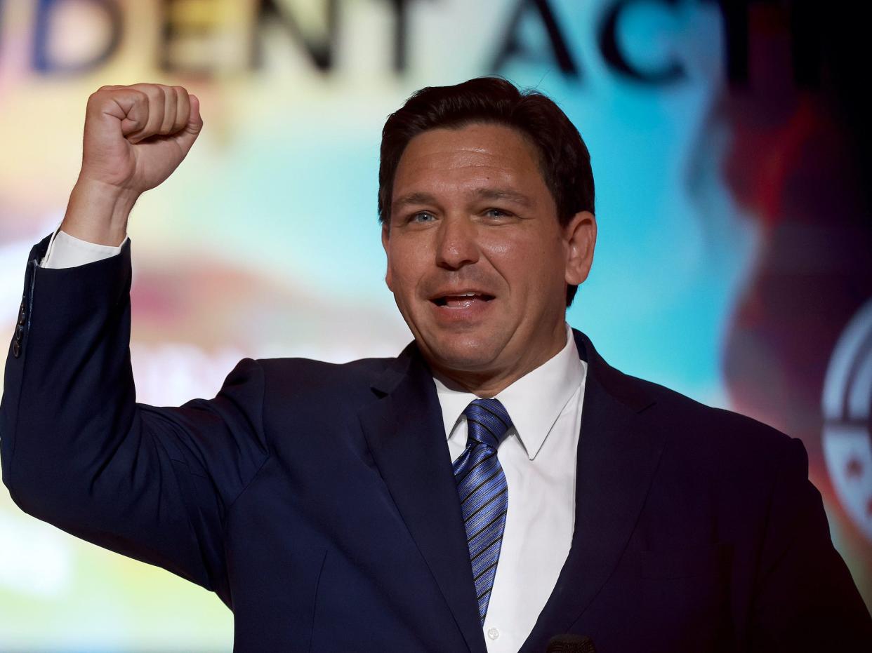 Florida Gov. Ron DeSantis speaks during the Turning Point USA Student Action Summit held at the Tampa Convention Center on July 22, 2022 in Tampa, Florida.