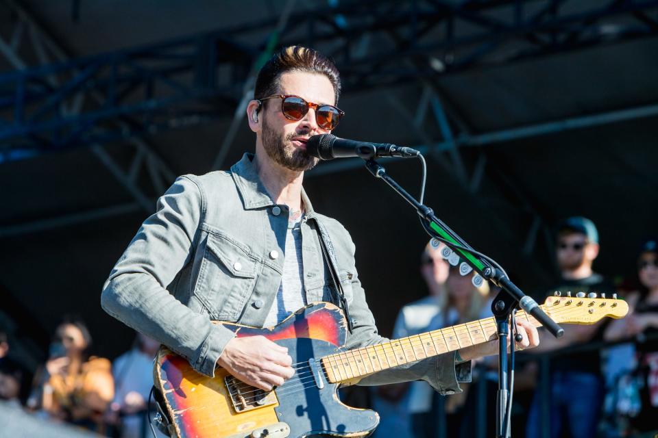 Frontman of Dashboard Confessional, Chris Carrabba, performs in Tempe, Arizona in 2022.