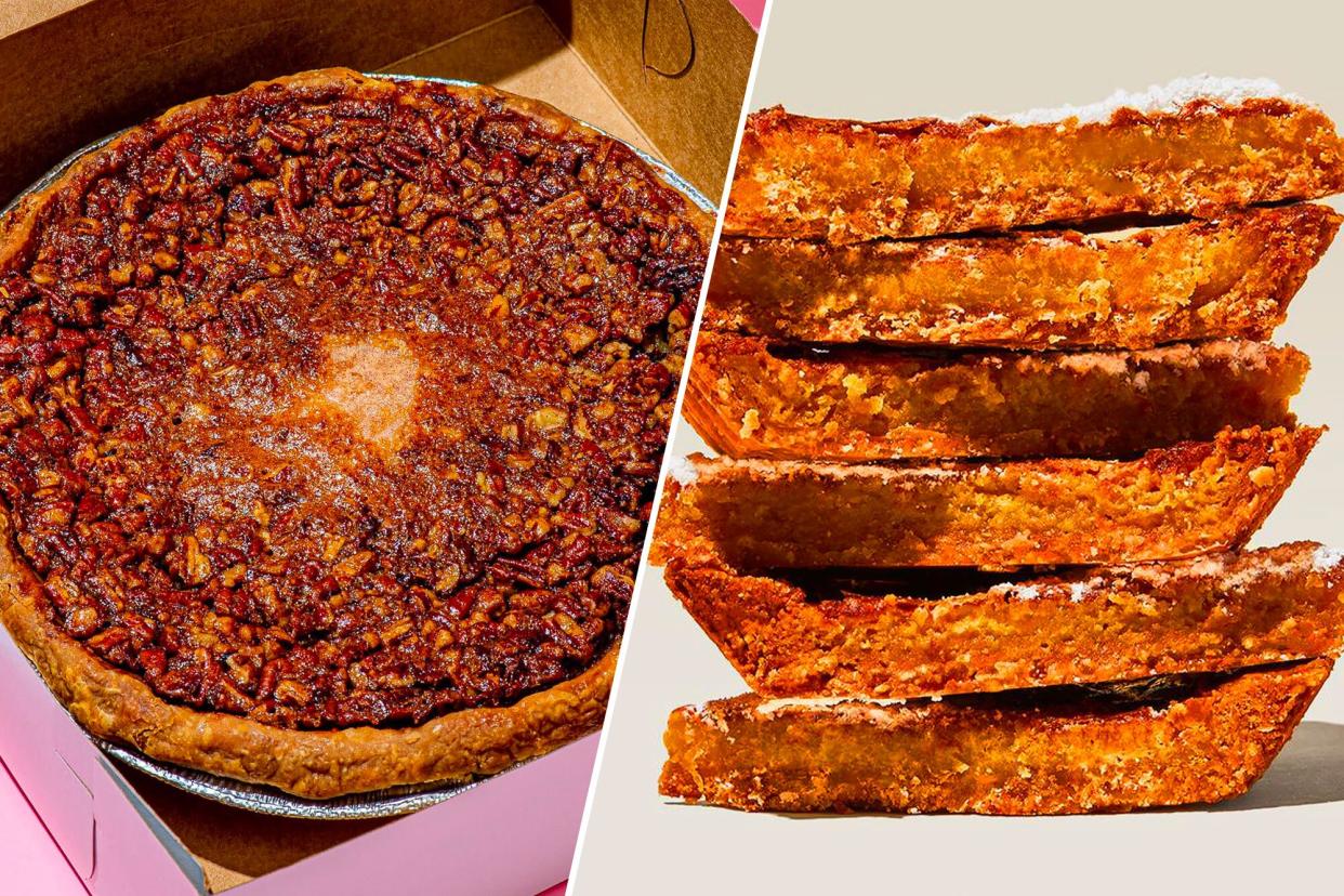 Pecan Pie from Sweetie Pies Bakery (left), Milk Bar Pie