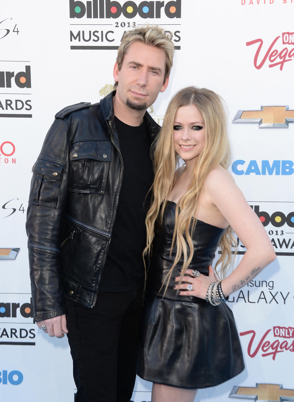 Chad Kroeger and Avril Lavigne arrive at the 2013 Billboard Music Awards on May 19, 2013. (Photo: Jason Merritt/Getty Images)