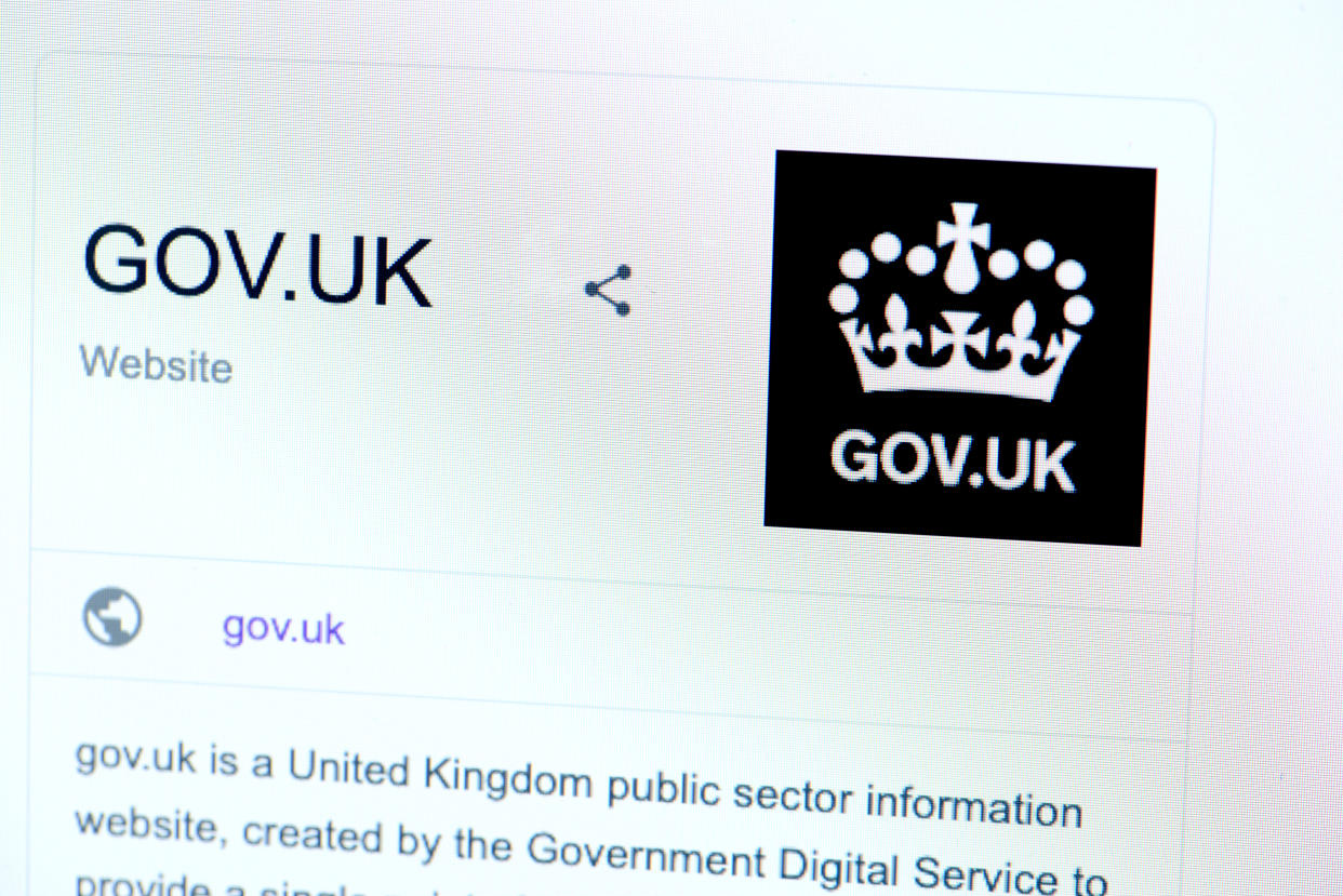 phishing LONDON,ENGLAND - MAY 25: UK Government's public sector website on May 25,2023 in London,England (Photo by Peter Dazeley/Getty Images)