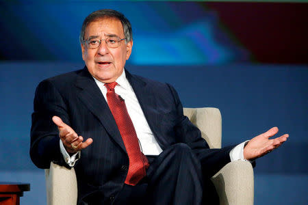 FILE PHOTO - Former U.S. Secretary of Defense Leon Panetta discusses his new book 'Worthy Fights' at George Washington University in Washington October 14, 2014. REUTERS/Jonathan Ernst/File Photo