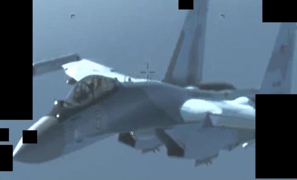 A Russian fighter jet deployed to Libya