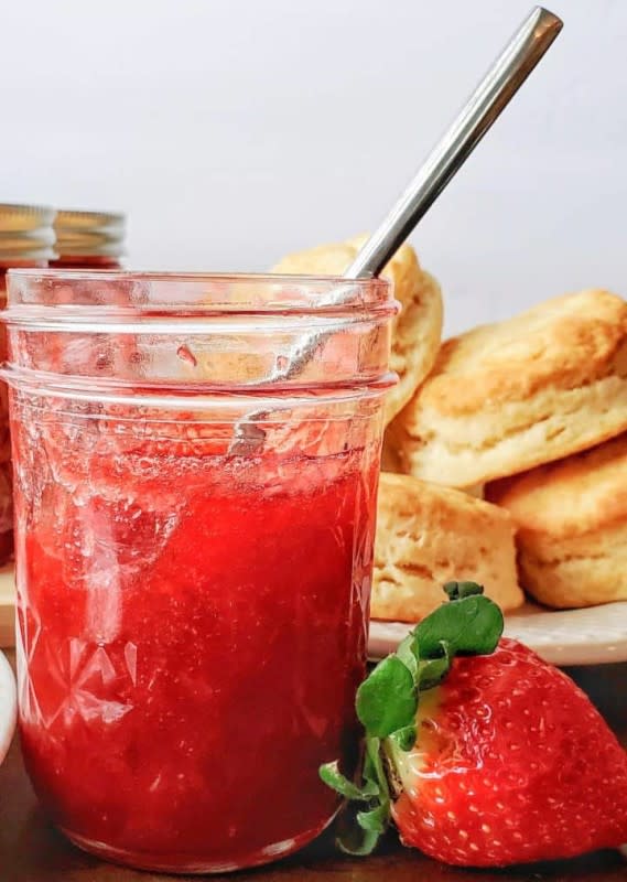 <p>The Country Cook</p><p>This is what your morning toast is calling out for.</p><p><strong>Get the recipe: <a href="https://www.thecountrycook.net/strawberry-rhubarb-jam/" rel="nofollow noopener" target="_blank" data-ylk="slk:Strawberry Rhubarb Jam;elm:context_link;itc:0;sec:content-canvas" class="link rapid-noclick-resp">Strawberry Rhubarb Jam</a></strong></p>