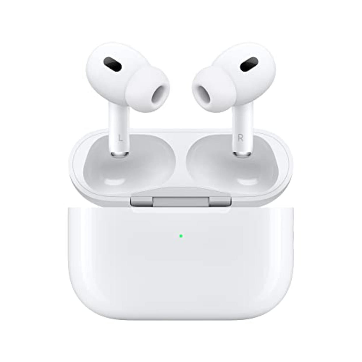 Apple AirPods Pro (2nd Gen) Wireless Earbuds, Up to 2X More Active Noise Cancelling, Adaptive Transparency, Personalized Spatial Audio MagSafe Charging Case (Lightning) Bluetooth Headphones for iPhone (AMAZON)