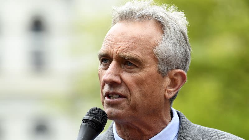 Attorney Robert F. Kennedy Jr. speaks at the New York State Capitol, May 14, 2019, in Albany, N.Y. Kennedy Jr., an anti-vaccine activist and scion of one of the country’s most famous political families, is running for president. 